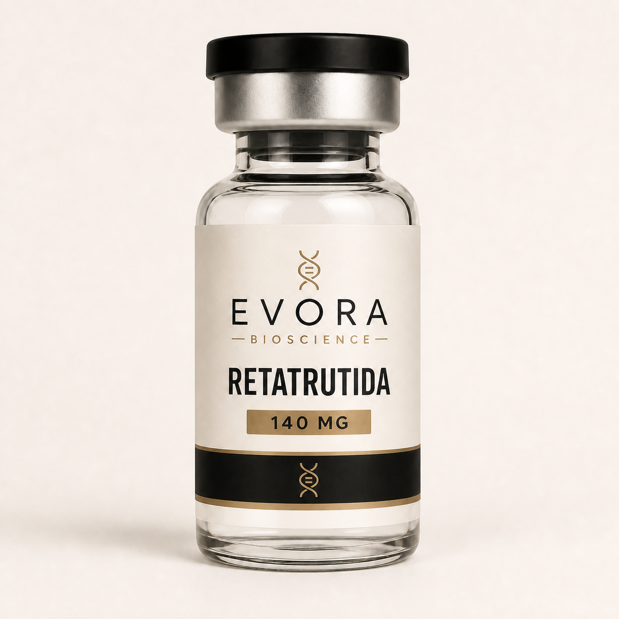 Vial ilustrativo Evora Retatrutida 140 mg